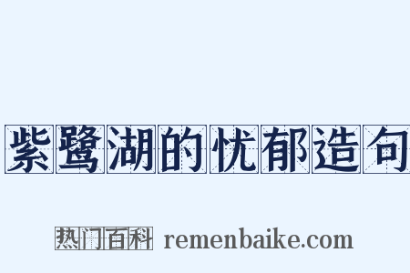 紫鹭湖的忧郁造句是什么意思的图片